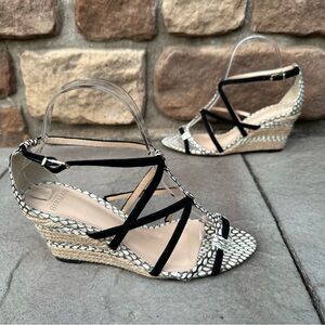 ALEXANDRE BIRMAN Women’s Size 36.5 | 6.5 Snakeskin Wedge Sandals Mallica Strappy